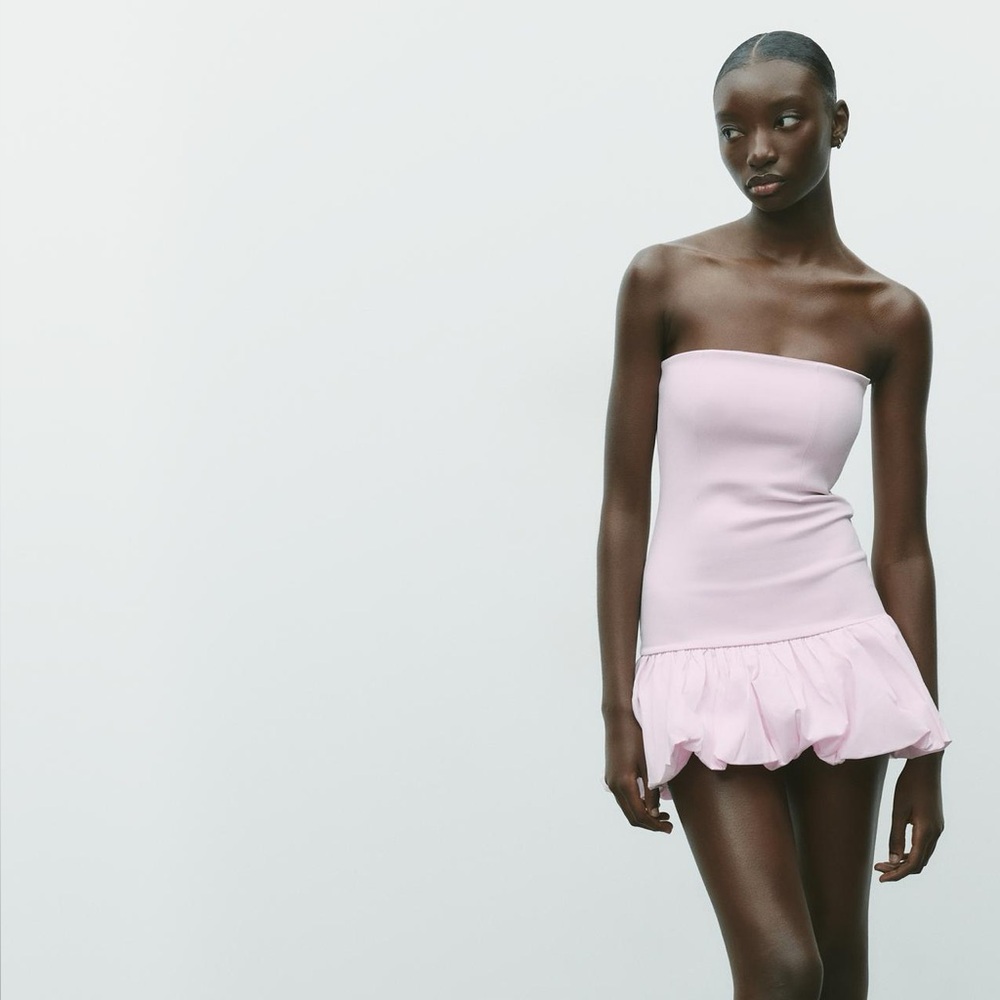 Zara Strapless Pink Dress